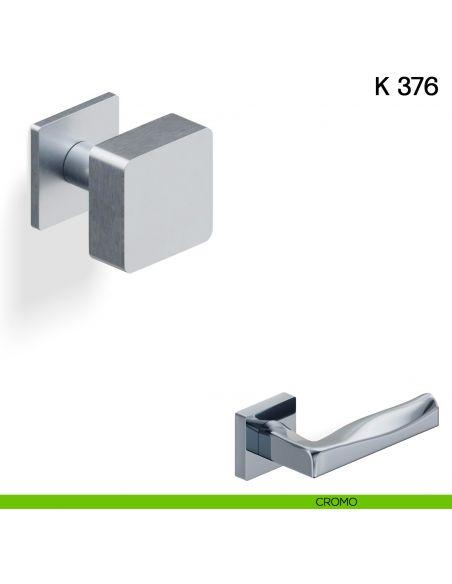 Pomolo per porta K 376 B girevole Valli collezione Fusital con rosetta fine cromo
