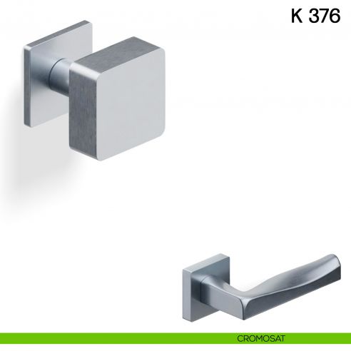 Pomolo per porta K 376 B girevole Valli collezione Fusital con rosetta fine cromosat