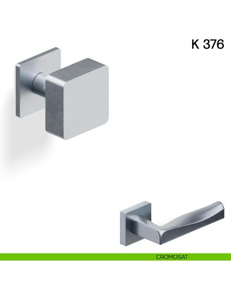 Pomolo per porta K 376 B girevole Valli collezione Fusital con rosetta fine cromosat