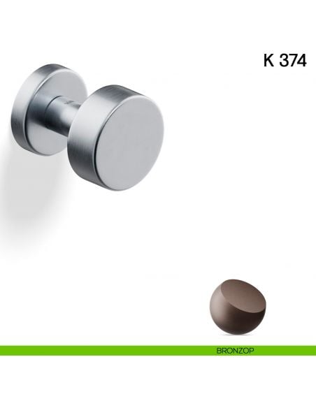 Pomolo per porta K 374 girevole Valli collezione Fusital bronzop
