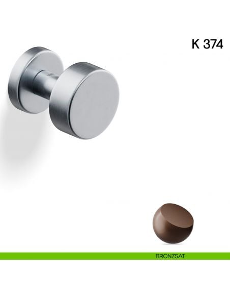 Pomolo per porta K 374 girevole Valli collezione Fusital bronzsat