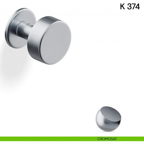 Pomolo per porta K 374 B girevole Valli collezione Fusital con rosetta fine cromosat