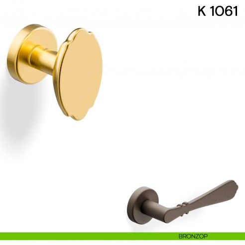 Pomolo per porta K 1061 girevole Valli collezione Fusital bronzop