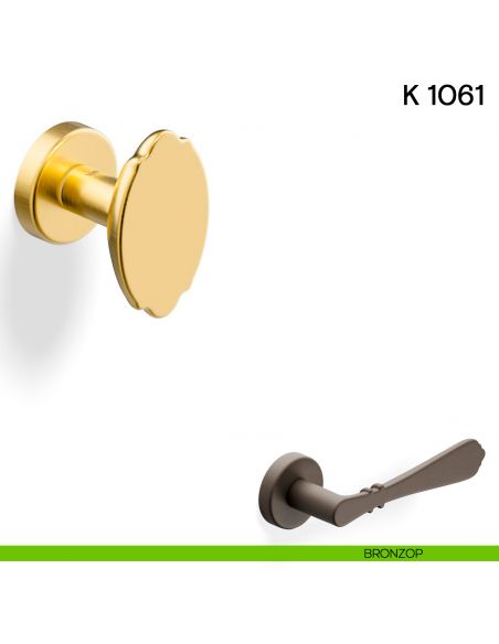 Pomolo per porta K 1061 girevole Valli collezione Fusital bronzop
