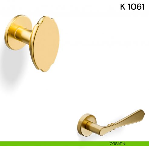 Pomolo per porta K 1061 girevole Valli collezione Fusital con rosetta fine orsatin