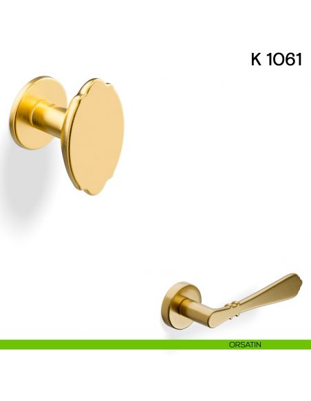 Pomolo per porta K 1061 girevole Valli collezione Fusital con rosetta fine orsatin