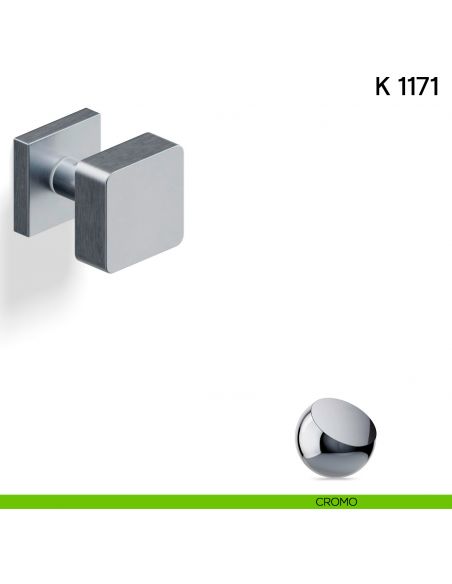 Pomolo per porta K 1171 girevole Valli collezione Lab cromo