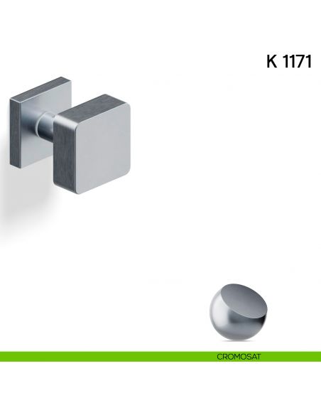Pomolo per porta K 1171 girevole Valli collezione Lab cromosat