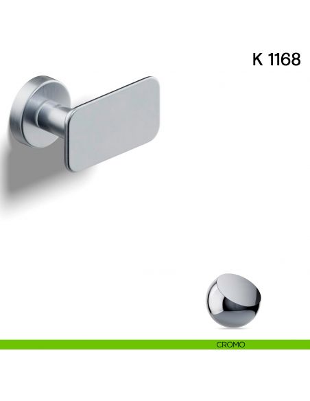 Pomolo per porta K 1168 girevole Valli collezione Lab cromo
