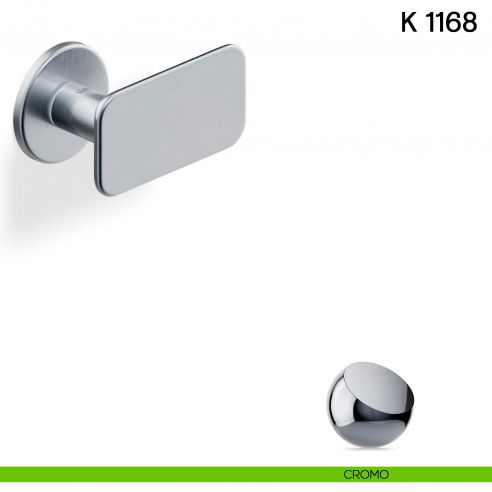 Pomolo per porta K 1168 girevole Valli collezione Lab con rosetta fine cromo