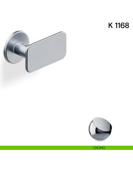 Pomolo per porta K 1168 girevole Valli collezione Lab con rosetta fine cromo