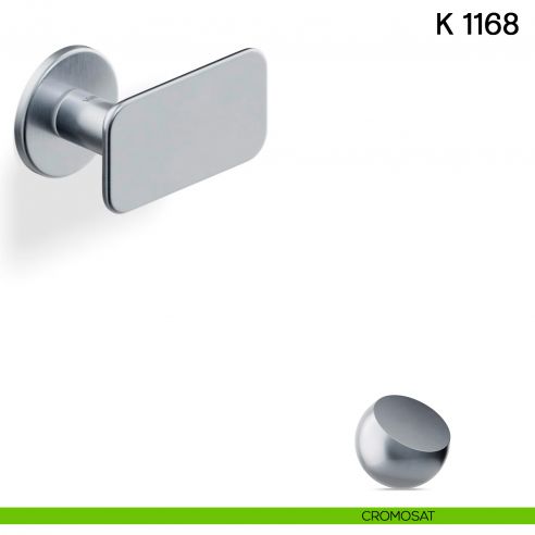 Pomolo per porta K 1168 girevole Valli collezione Lab con rosetta fine cromosat