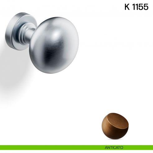 Pomolo per porta K 1155 A fisso Valli collezione Lab anticato