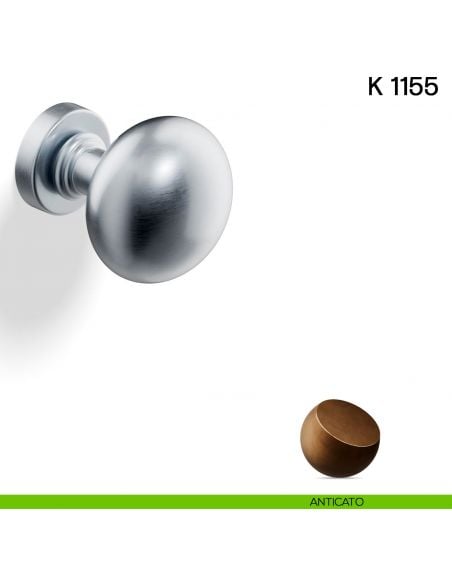 Pomolo per porta K 1155 A fisso Valli collezione Lab anticato