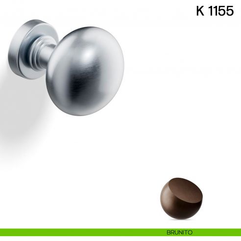 Pomolo per porta K 1155 A fisso Valli collezione Lab brunito