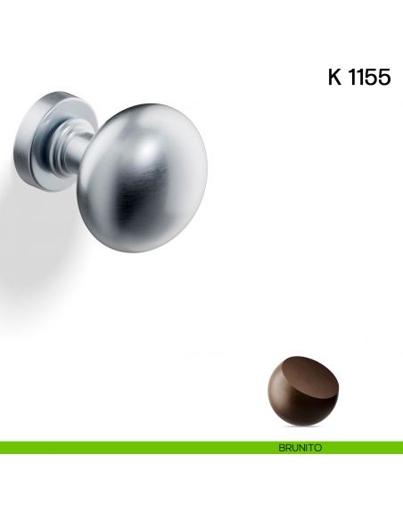 Pomolo per porta K 1155 A fisso Valli collezione Lab brunito