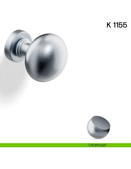 Pomolo per porta K 1155 A fisso Valli collezione Lab cromosat