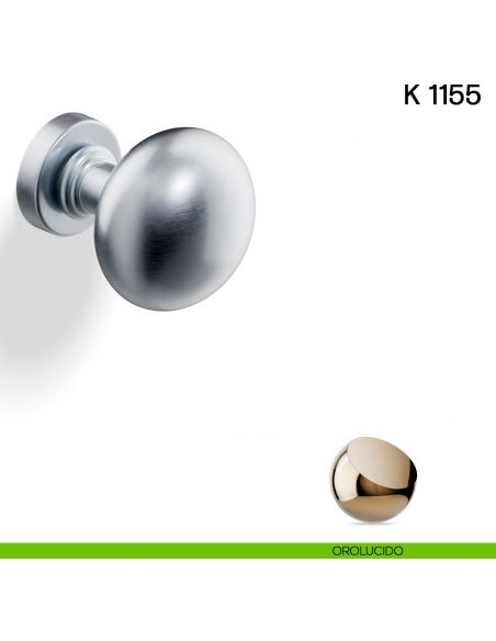 Pomolo per porta K 1155 A fisso Valli collezione Lab orolucido