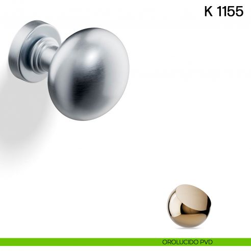 Pomolo per porta K 1155 A fisso Valli collezione Lab orolucido pvd