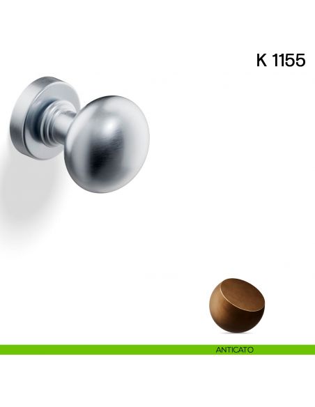Pomolo per porta K 1155 girevole Valli collezione Lab anticato