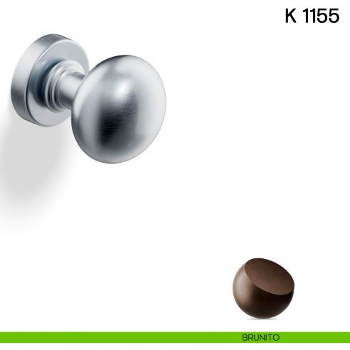 Pomolo per porta K 1155 girevole Valli collezione Lab brunito