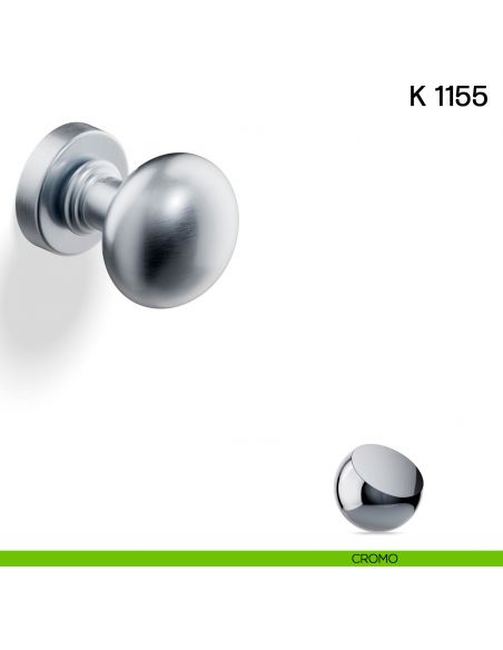 Pomolo per porta K 1155 girevole Valli collezione Lab cromo