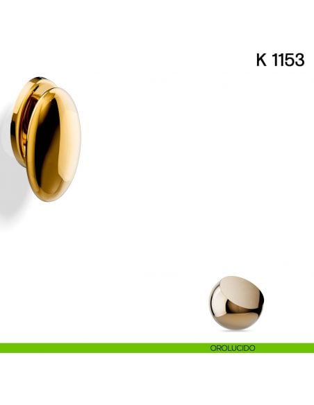 Pomolo per porta K 1153 fisso Valli collezione Lab con bocchetta yale orolucido