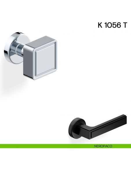 Pomolo per porta K 1056 T girevole Valli collezione Lab neropaco