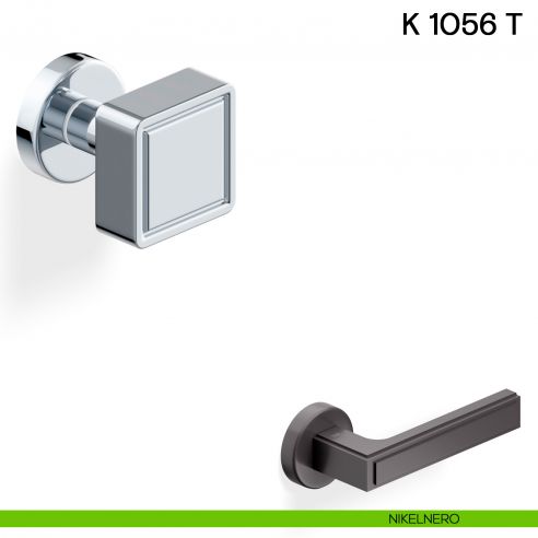 Pomolo per porta K 1056 T girevole Valli collezione Lab nikelnero