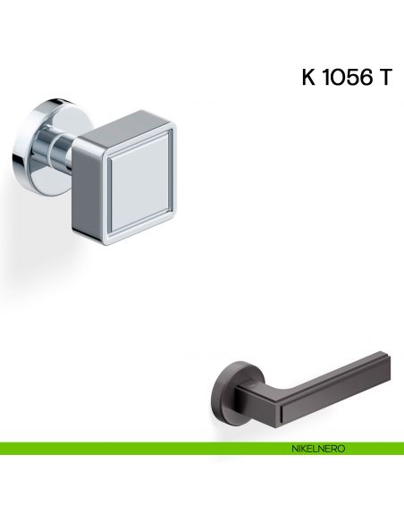 Pomolo per porta K 1056 T girevole Valli collezione Lab nikelnero