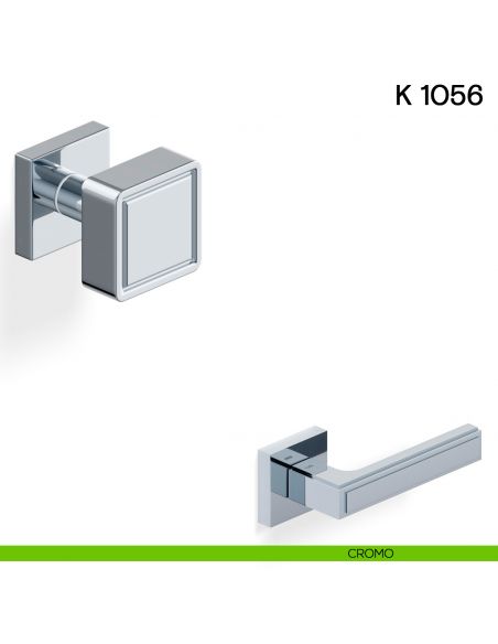 Pomolo girevole per porta K 1056 Valli collezione Lab cromo