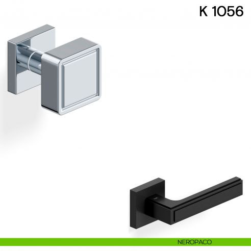Pomolo girevole per porta K 1056 Valli collezione Lab neropaco