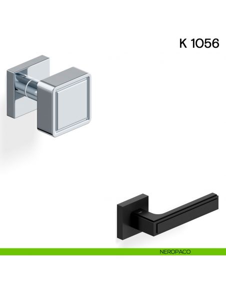 Pomolo girevole per porta K 1056 Valli collezione Lab neropaco