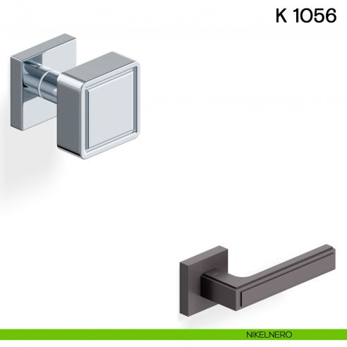 Pomolo girevole per porta K 1056 Valli collezione Lab nikelnero