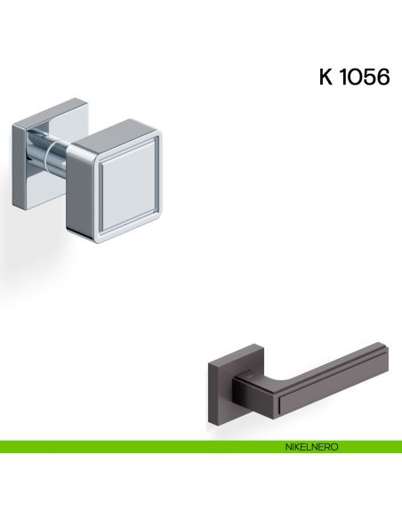 Pomolo girevole per porta K 1056 Valli collezione Lab nikelnero