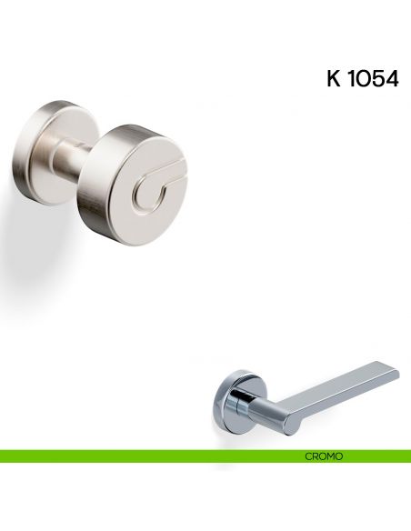 Pomolo girevole per porta K 1054 Valli collezione Lab cromo