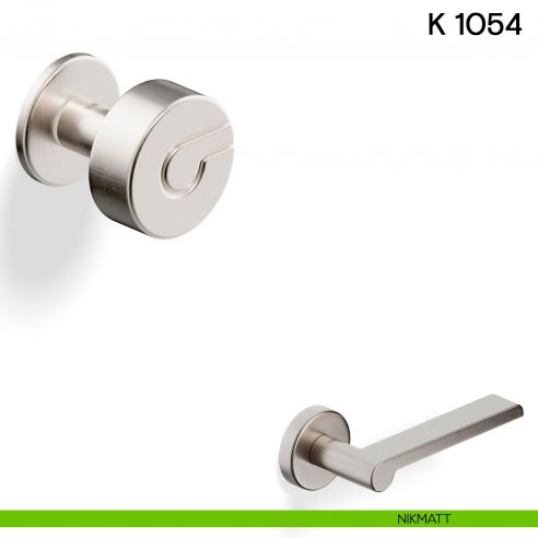 Pomolo girevole per porta K 1054 Valli collezione Lab con rosetta fine nikmatt