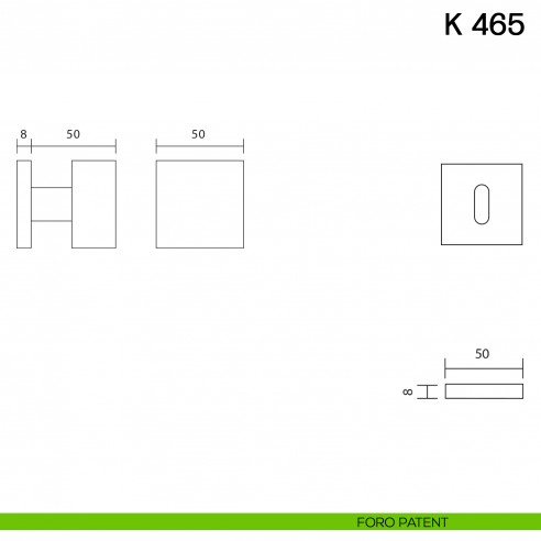 Pomolo per porta K 465 girevole Valli collezione Lab foro patent