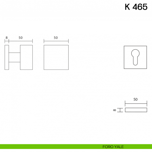 Pomolo per porta K 465 girevole Valli collezione Lab foro yale