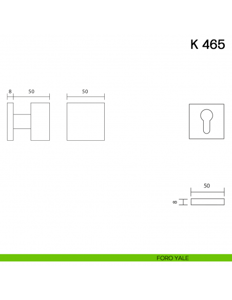 Pomolo per porta K 465 girevole Valli collezione Lab foro yale