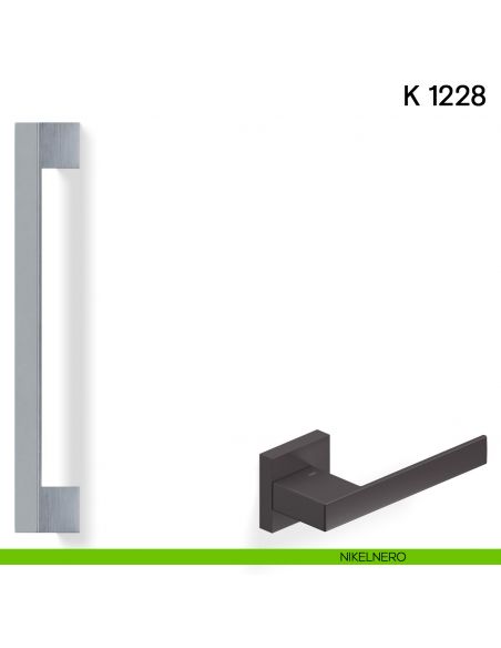 Maniglione per porta K 1228 Valli collezione Fusital nikelnero