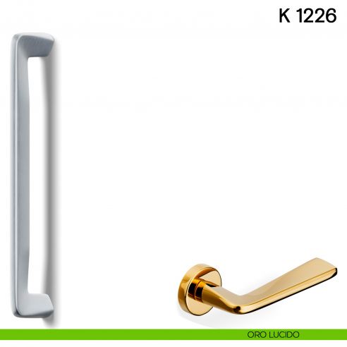 Maniglione per porta K 1226 Valli collezione Fusital orolucido