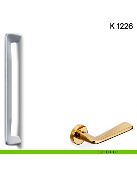 Maniglione per porta K 1226 Valli collezione Fusital orolucido