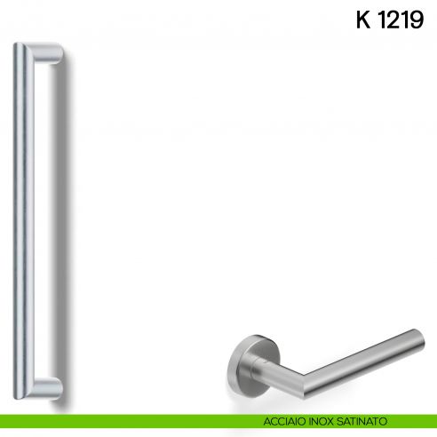 Maniglione per porta K 1219 Valli collezione Lab acciaio inox satinato