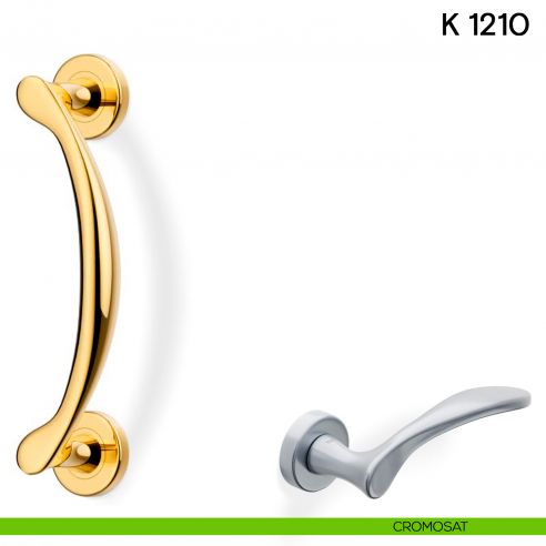 Maniglione per porta K 1210 Valli collezione Fusital zancato cromosat