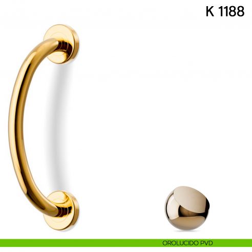 Maniglione per porta K 1188 Valli collezione Lab zancato orolucido pvd