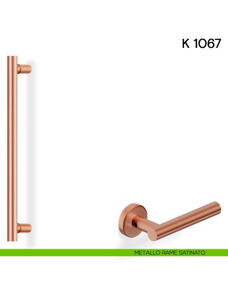 Maniglione per porta K 1067 Valli collezione Lab metallo rame satinato