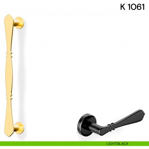 Maniglione per porta K 1061 Valli collezione Fusital light black