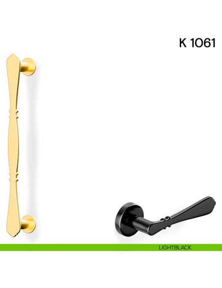 Maniglione per porta K 1061 Valli collezione Fusital light black
