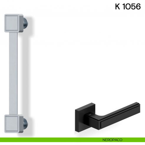 Maniglione per porta K 1056 Valli collezione Lab neropaco